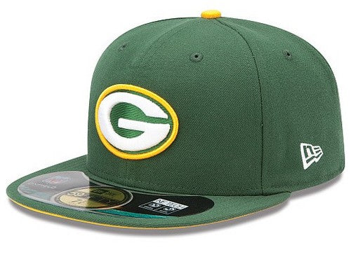 Green Bay Packers NFL Fitted Hat with Embroidered Team Logo - Green