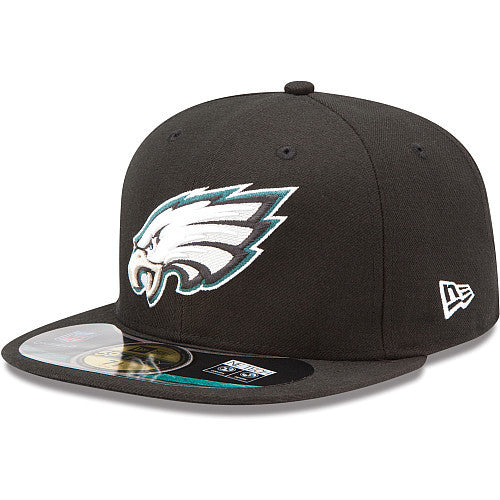 Philadelphia Eagles NFL Fitted Hat with Eagle Logo - Sleek Black