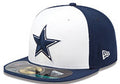 Dallas Cowboys Two-Tone Snapback Hat with Embroidered Star Logo - Navy Blue and White
