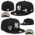 New York Yankees Commemorative Fitted Hat with Side Patches - Black