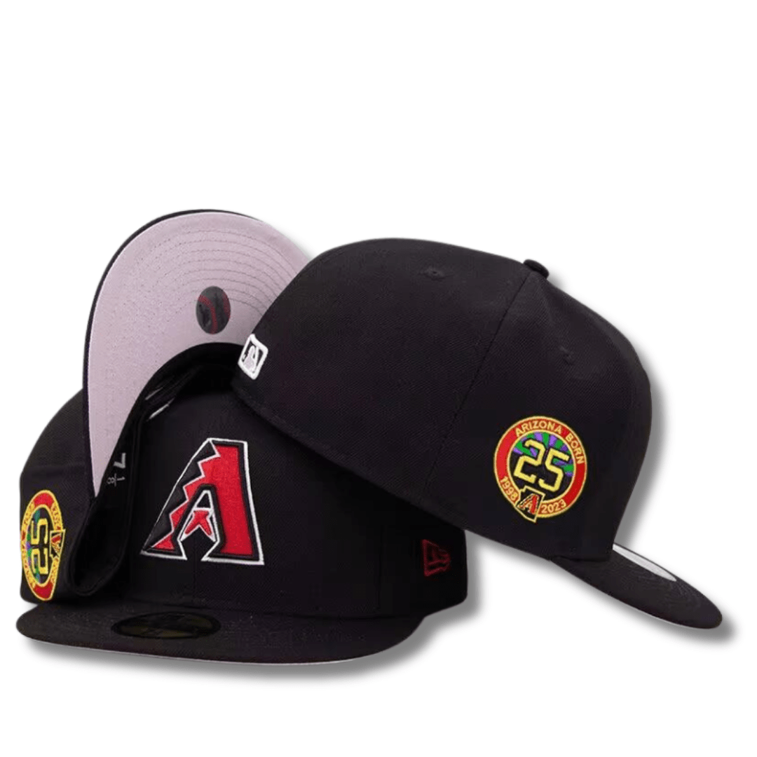Arizona Diamondbacks 25th Anniversary Fitted Hat - Black with Side Patch