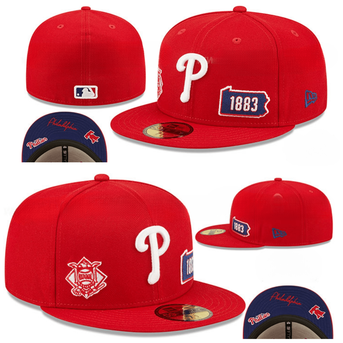 Philadelphia Phillies 1883 Commemorative Fitted Hat - Red