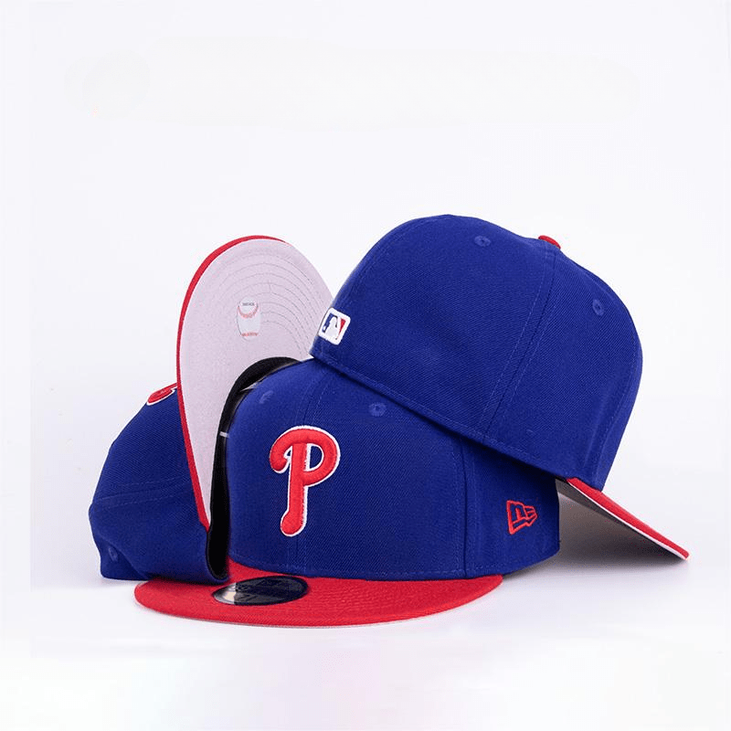 Philadelphia Phillies Royal Blue and Red Fitted Hat - Classic MLB Edition