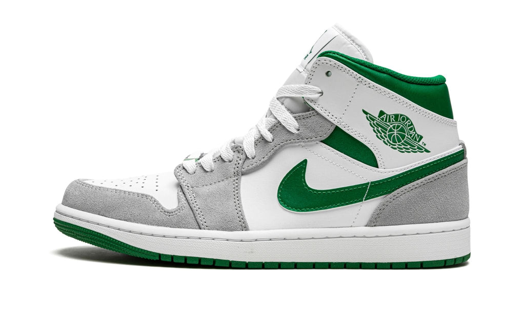 Air Jordan 1 MID SE Grey / Pine Green / White Sneakers
