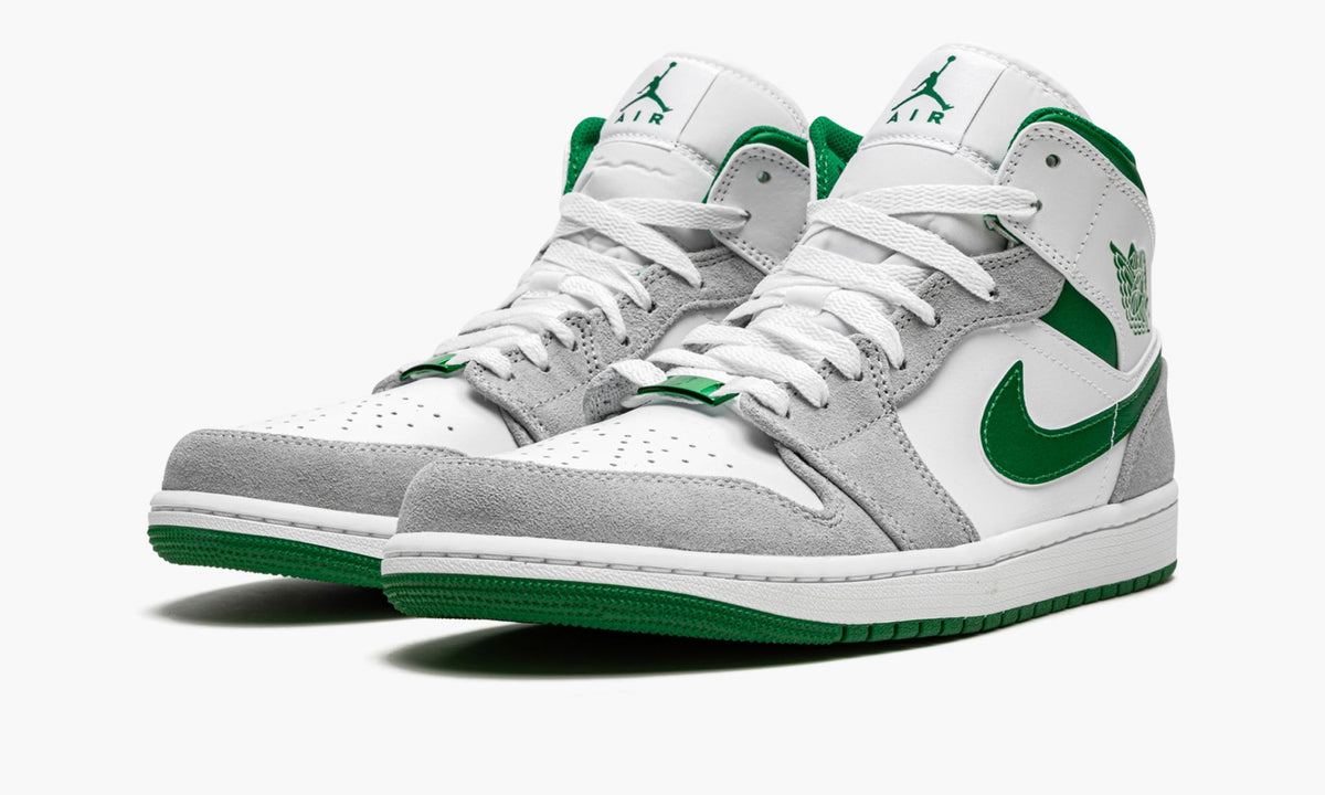 Air Jordan 1 MID SE Grey / Pine Green / White Sneakers
