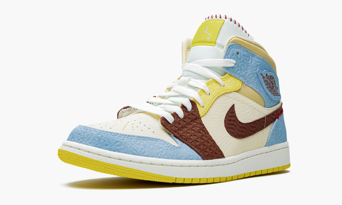 Air Jordan 1 Mid SE Maison Chateau Rouge Fearless Sneakers