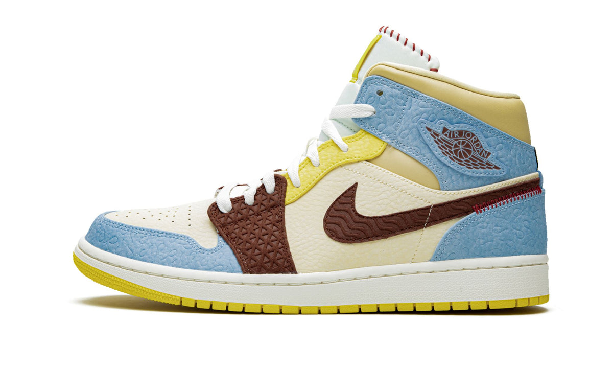 Air Jordan 1 Mid SE Maison Chateau Rouge Fearless Sneakers