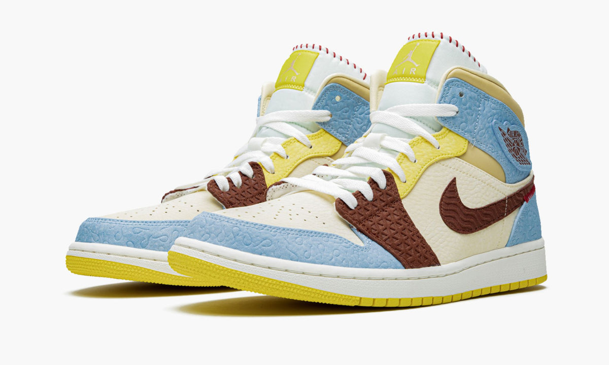 Air Jordan 1 Mid SE Maison Chateau Rouge Fearless Sneakers