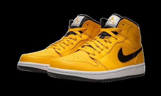 Air Jordan 1 Mid Taxi Yellow Sneakers