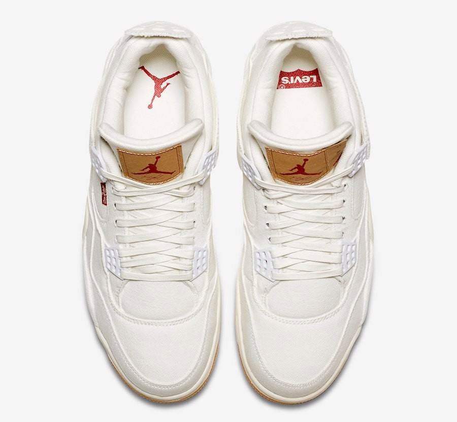 Air Jordan 4 Retro White Denim x Levi's Sneakers