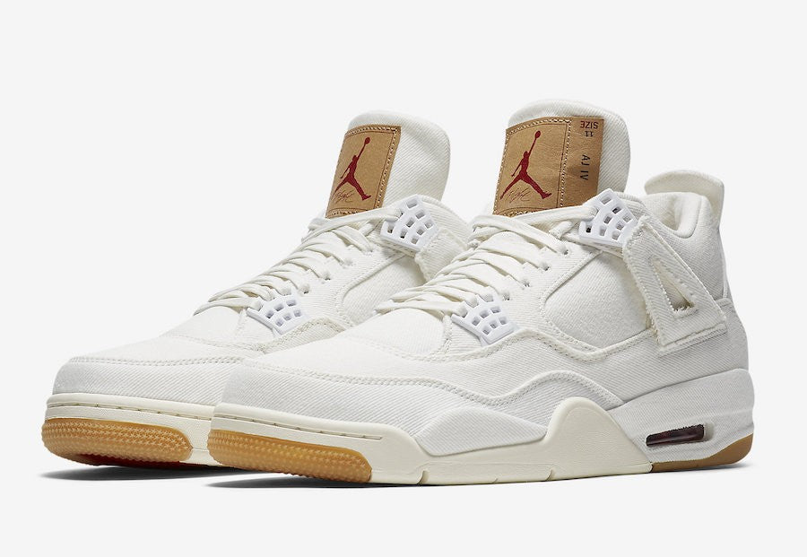 Air Jordan 4 Retro White Denim x Levi's Sneakers