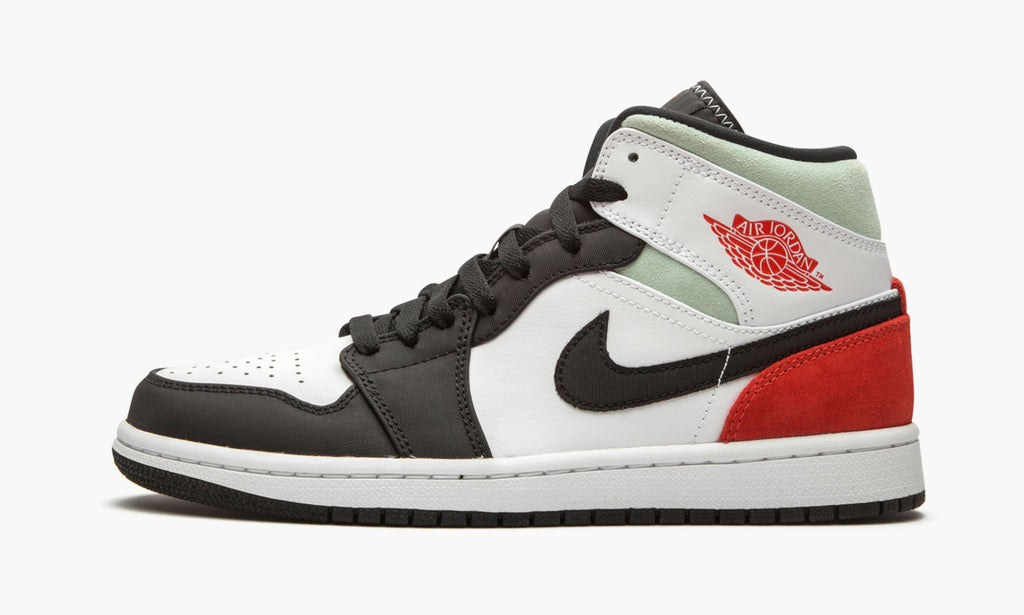 Jordan 1 Mid SE "Red Grey Black Toe" Sneakers