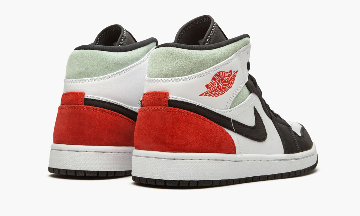 Jordan 1 Mid SE "Red Grey Black Toe" Sneakers
