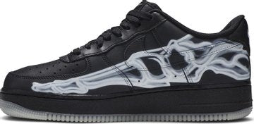 Nike Air Force 1 Low Black Skeleton Halloween Sneakers