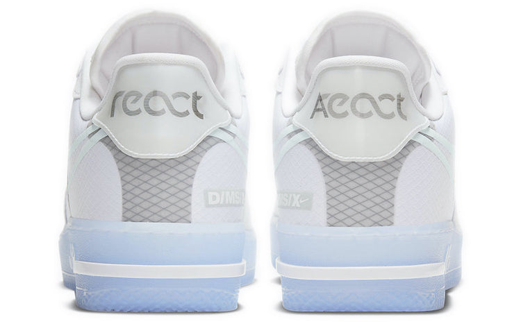 Nike Air Force 1 React White Ice Sole Sneakers