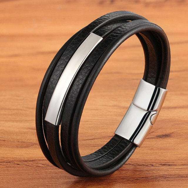 Sanctuary Leather & Stainless Steel Bracelet
