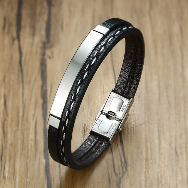 Kitikonti Leather & Stainless Steel Bracelet